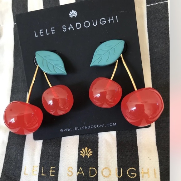 Lele Sadoughi Jewelry - Lele sadoughi big cherry earrings